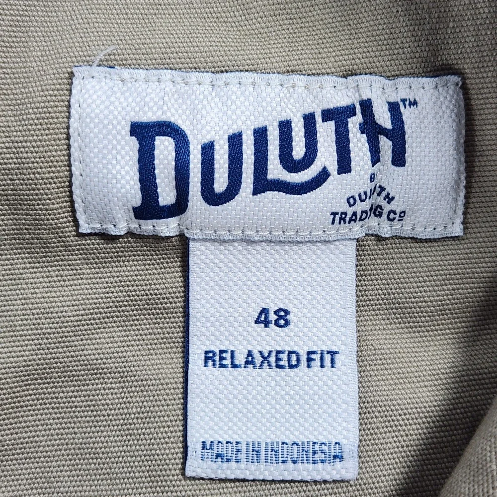 Duluth Trading Co Flex Fire Hose Relaxed‎ Fit Khaki Work Shorts Mens 48 Tan